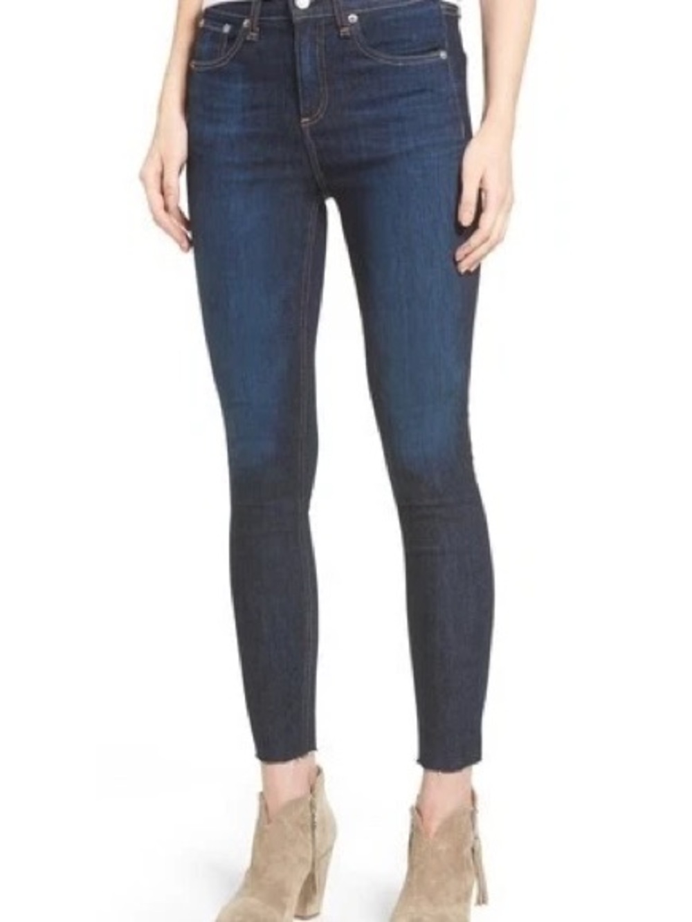 Rag & Bone High-Rise Ankle Skinny Jeans